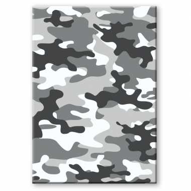 Camouflage/legerprint luxe schrift/notitieboek grijs gelinieerd a5 formaat