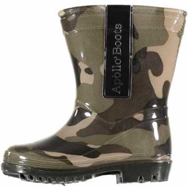 Legerprint regenlaarzen voor peuters groen