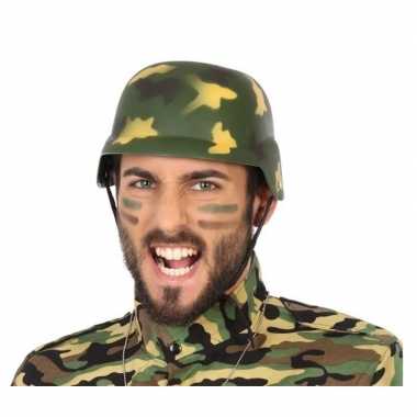 Soldaten verkleed helm camouflage voor volwassenen