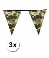 3x slinger met legerprint 6 meter