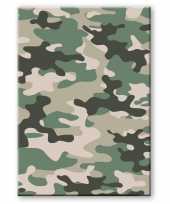 Camouflage legerprint luxe schrift notitieboek groen gelinieerd a5 formaat