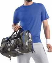 Camouflage print sporttas