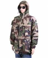 Dikke winterjas in camouflage print
