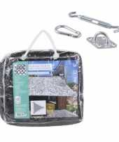 Schaduwdoek zonnescherm driehoek grijs camouflage 3 6 meter inclusief ophangaccessoires