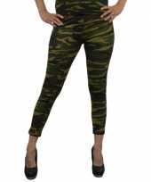 Woodland camouflage legging voor dames